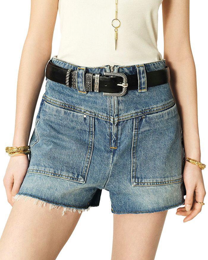 ba&sh David Denim Shorts in Light Used Blue