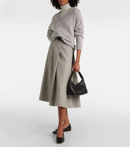 Brunello Cucinelli Monili bow-detail leather ballet flats 2