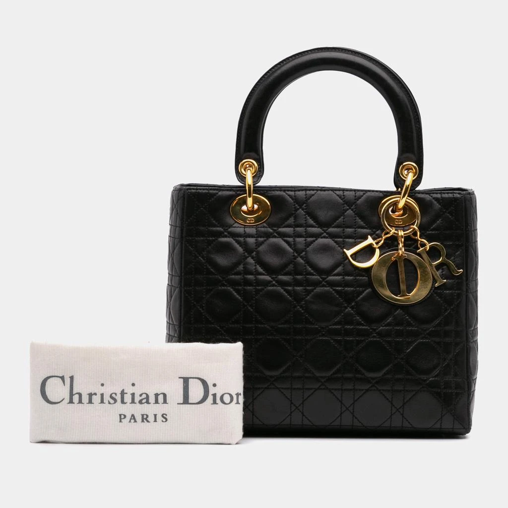 Dior Dior Black Medium Lambskin Cannage Lady Dior 7