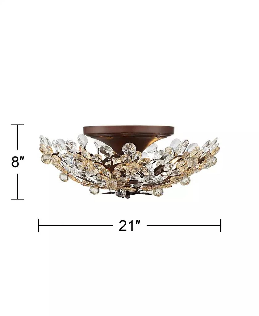 Vienna Full Spectrum Blooms Semi Flush-Mount Ceiling Light with 5-Light Vintage Fixture 3