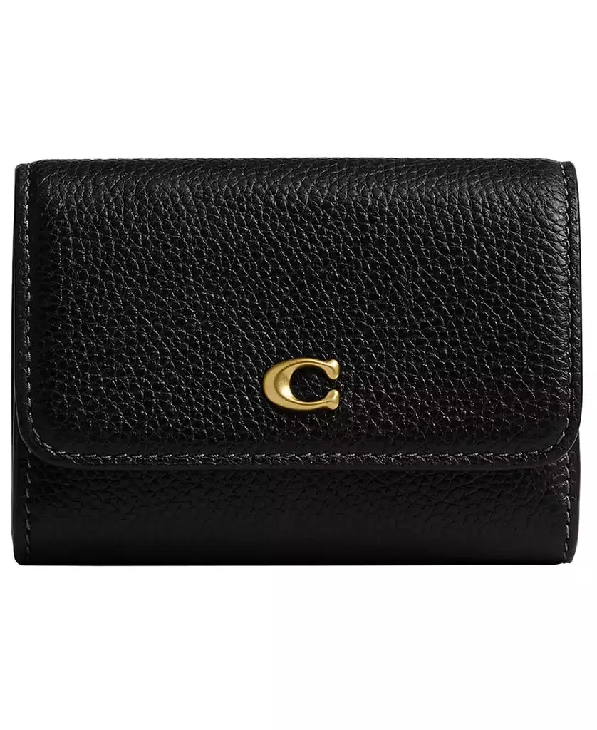 Coach Essential Pebble Leather Flap Card Case