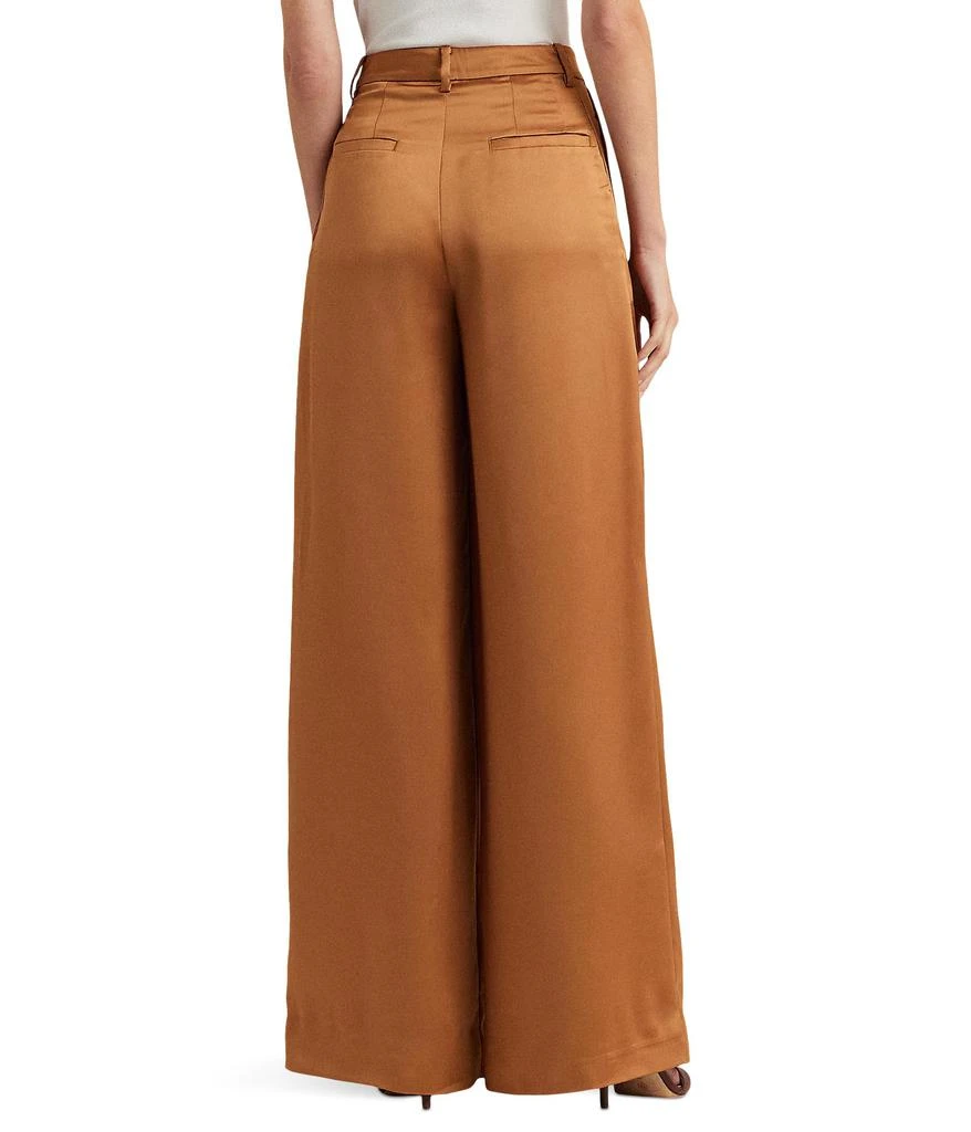 Lauren Ralph Lauren Pleated Satin Charmeuse Wide-Leg Pants 2