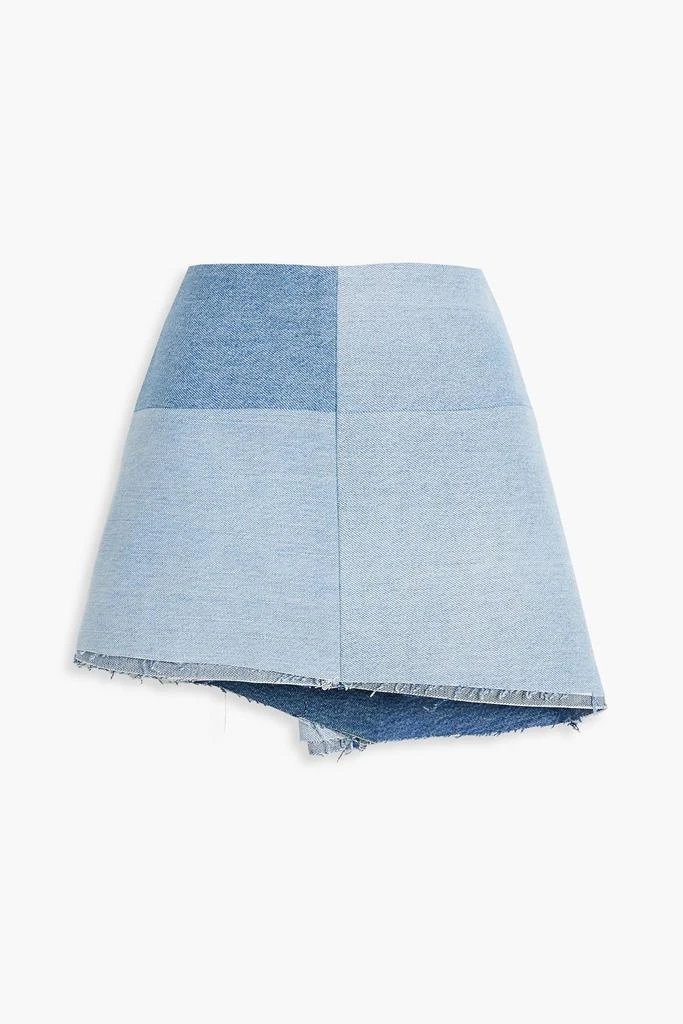 EB DENIM Asymmetric patchwork denim skirt 1