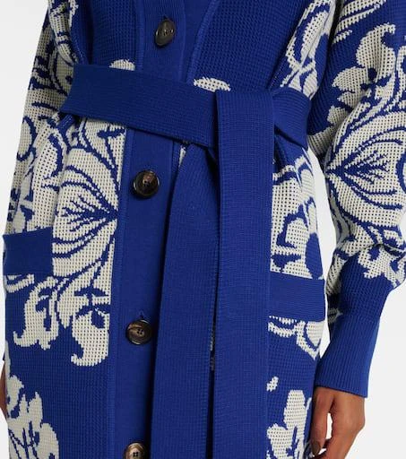 ETRO Floral waffle-knit hooded cardigan 5