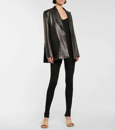 PETAR PETROV Erin ribbed-knit silk leggings 2