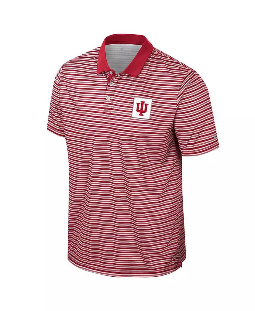 Colosseum Men's Crimson Indiana Hoosiers Striped Polo Shirt