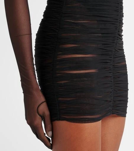 Alex Perry Ruched sheer bustier dress 5