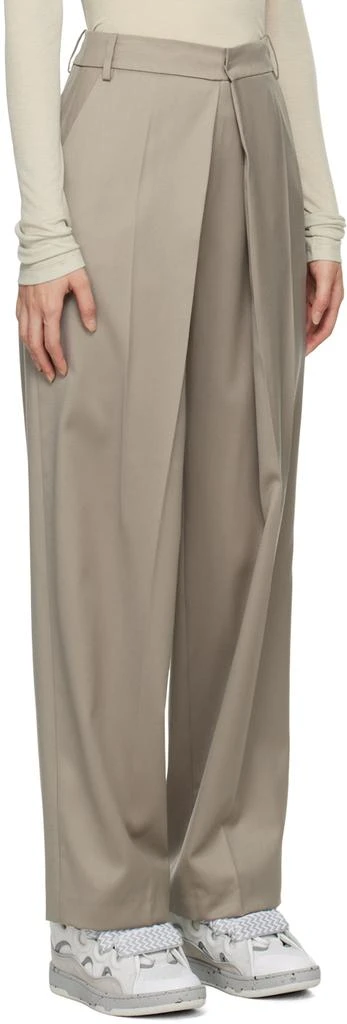 Low Classic Taupe Pleated Trousers 2