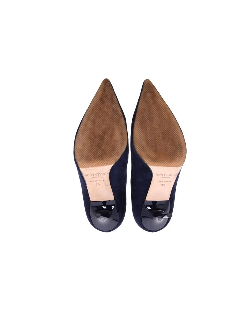 Jimmy Choo Abel Pointed Toe Pumps in Navy Blue Suede 6