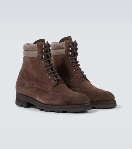 Manolo Blahnik Sapele suede lace-up boots 5