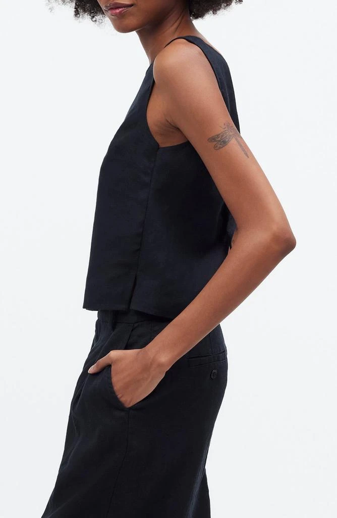 Madewell Tie Back Scoopneck Linen Tank 3