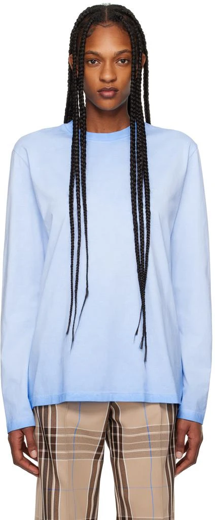 MSGM Blue Faded Long Sleeve T-Shirt 1