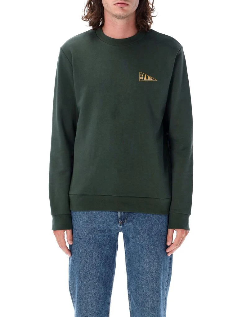 A.P.C. A.P.C. Logo-Printed Crewneck Sweatshirt 1