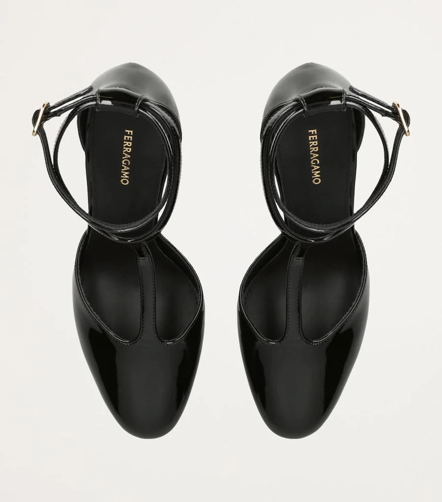 Salvatore Ferragamo Patent Leather Lysandra Pumps 95 4