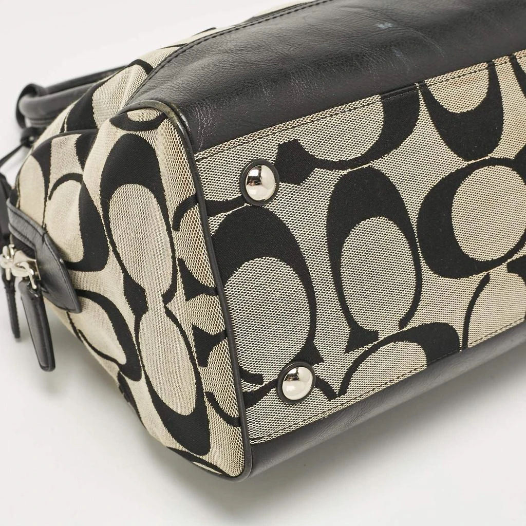 Coach Coach Black Signature Canvas and Leather Legacy Haley Satchel 14