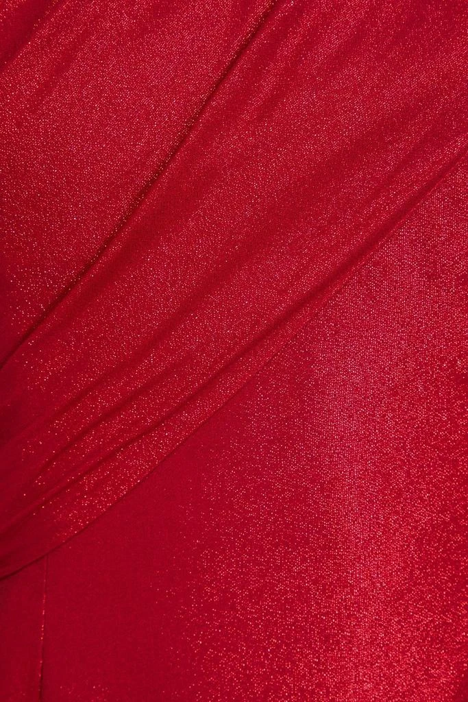 Jenny Packham One-shoulder bow-detailed lamé gown 4