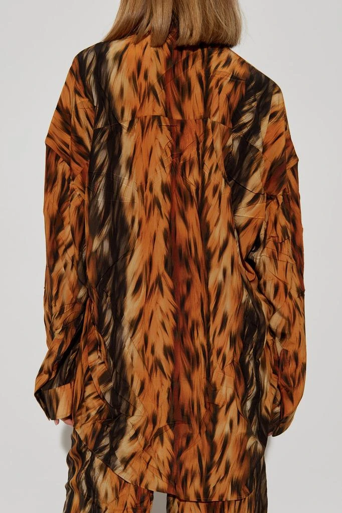 Balenciaga Balenciaga Fur Print Collared Long-Sleeve Shirt 3