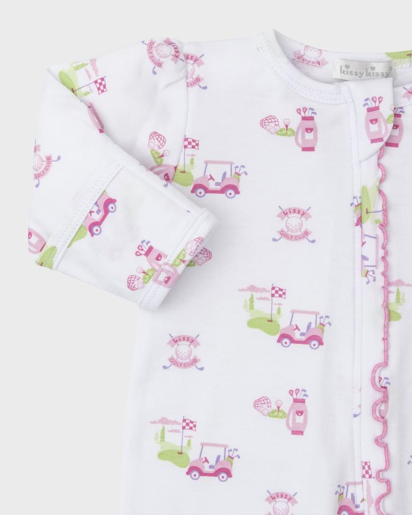 Kissy Kissy Girl's Golf Club Zip Footie, Size Newborn-9M