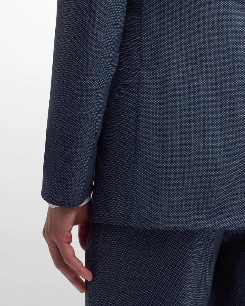 Isaia Men's Blue Birdseye Wool Suit 10