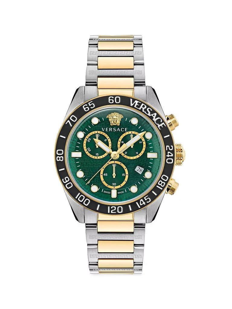 Versace Greca Dome Chrono Two-Tone Stainless Steel Watch 1