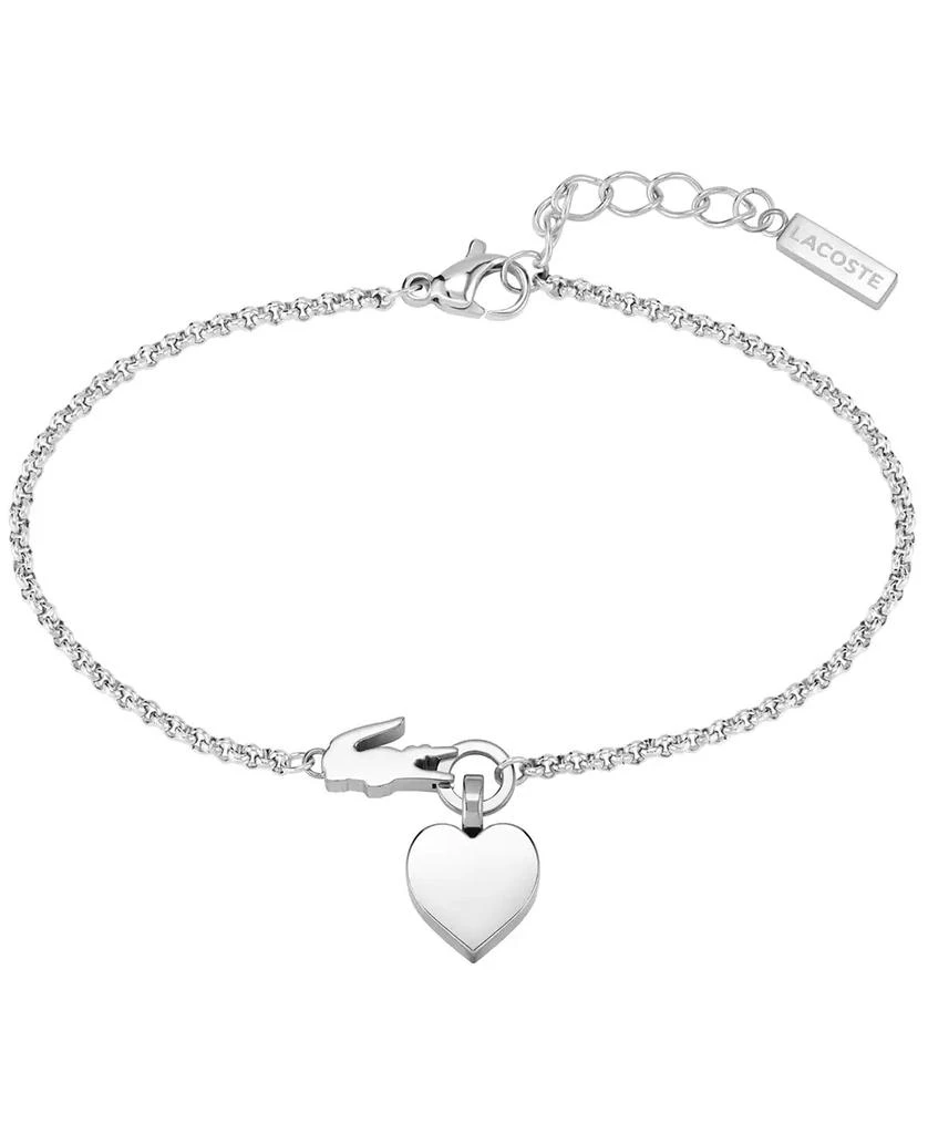 Lacoste Stainless Steel Crocodile Heart Bracelet 1