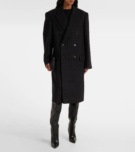 WARDROBE.NYC Oversized checked virgin wool coat 6