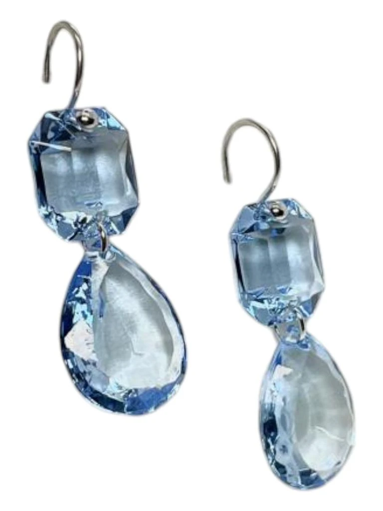 Baccarat 2812026 Marie-Helene de Taillac Blue Crystal Silver Earrings 4