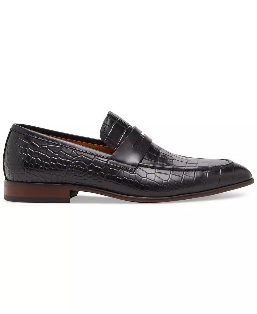 Steve Madden Men's Julius Croc-Embossed Slip-On Penny Loafers 8