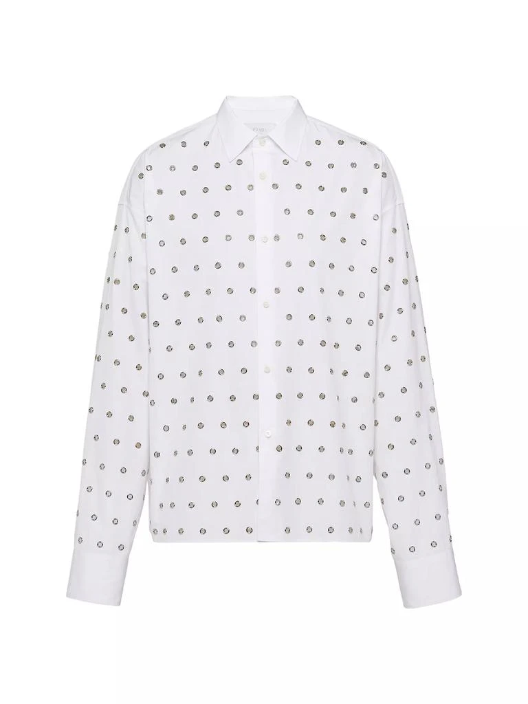 Prada Cotton Shirt with Grommets 1
