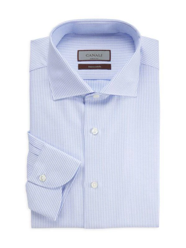 green emerald velvet dress Canali Casual Shirt Blue main image 1