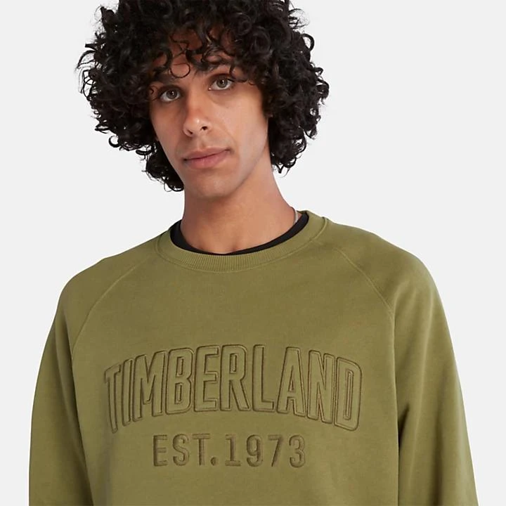 Timberland Modern Wash Logo Sweatshirt for Men in Green 3