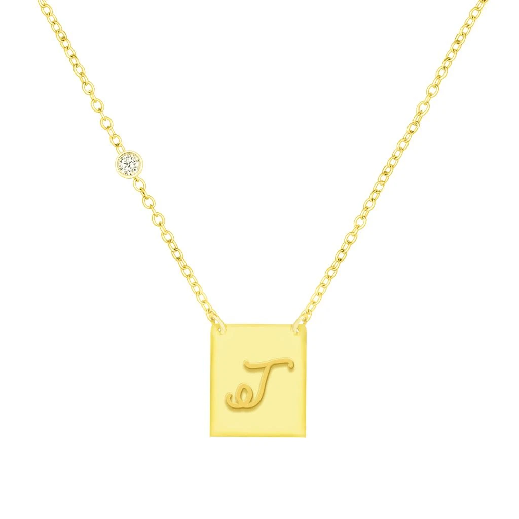 Savvy Cie Jewels 18K GOLD PLATED OVER STERLING SILVER NECKLACE WITH CZ 20