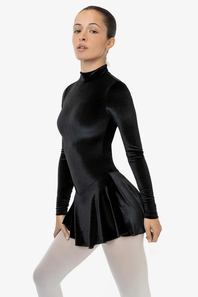 Los Angeles Apparel VVT410 - Velvet Long Sleeve Mockneck Skirted Leotard 9