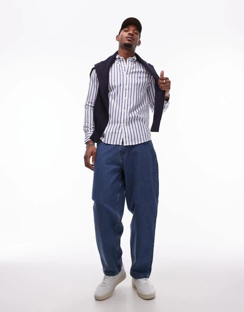 Tommy Hilfiger Tommy Hilfiger Th flex nautical stripe regular shirt in multi 1