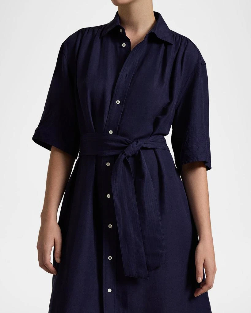 Ralph Lauren Belted Silk-Blend Shirtdress 5