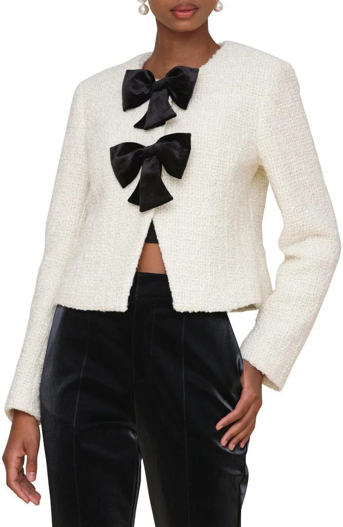 Avec Les Filles Bow Cropped Cardigan 5