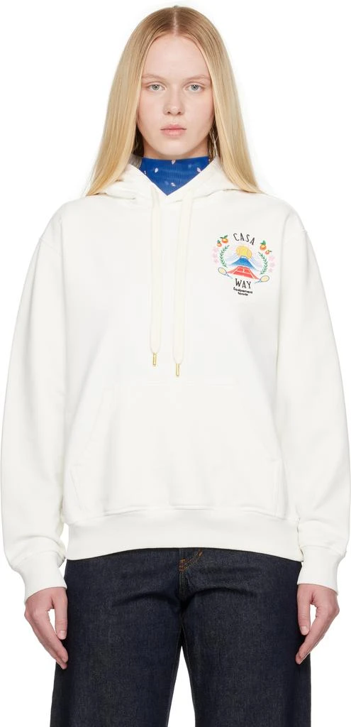 Casablanca White 'Casa Way' Mountain Hoodie 1