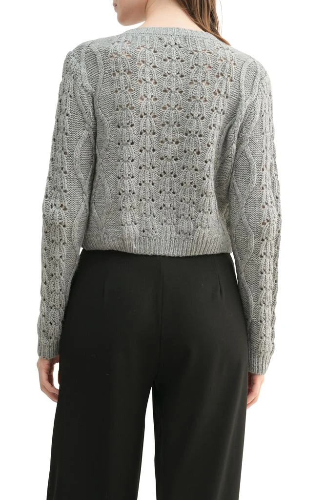 ALL IN FAVOR Faux Pearl Detail Crop Cardigan 2