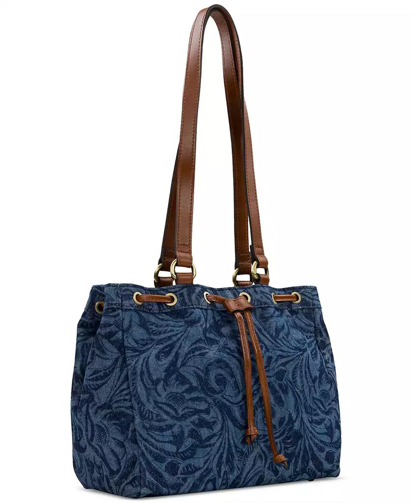 Patricia Nash Mouliana Small Denim Drawstring Satchel