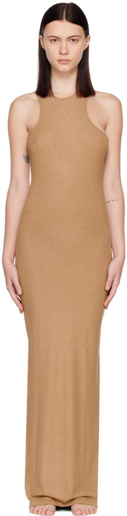 SKIMS Beige Soft Lounge Shimmer Maxi Dress 1