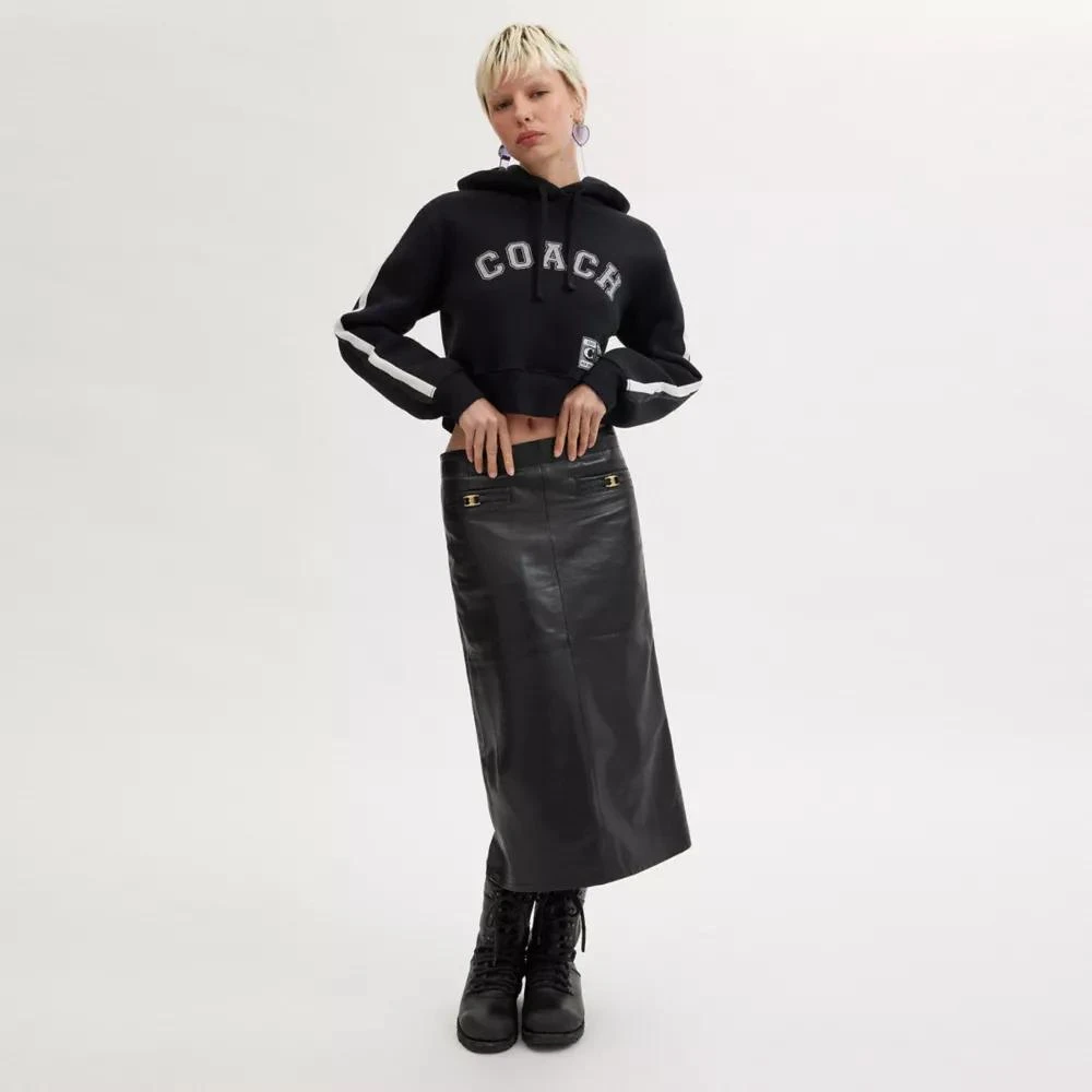 Coach Heritage C Long Leather Skirt 2
