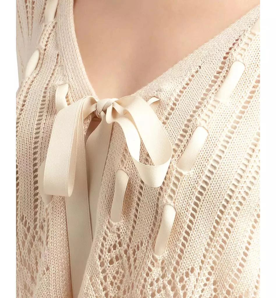 BCX Juniors' Tied Ribbon Knit Cardigan 2