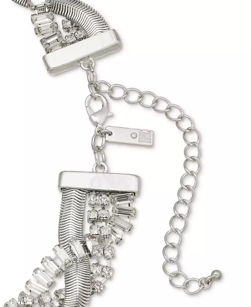 INC International Crystal & Snake Chain Twisted Collar Necklace, 16" + 4" extender, Created for Macy's 2