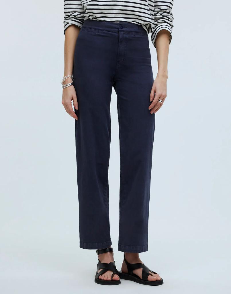 Madewell The Emmett Wide-Leg Crop Pant: Welt Pocket Edition