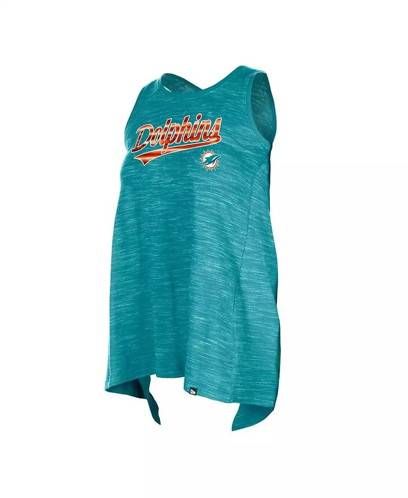 New Era Women's Aqua Miami Dolphins Space Dye Active Tank Top 2