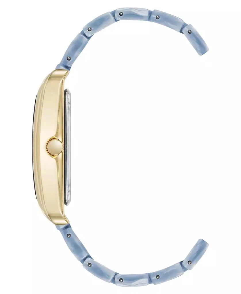 Anne Klein Women
s Quartz Delicate Rectangular Light Blue Acetate Bracelet Watch 2