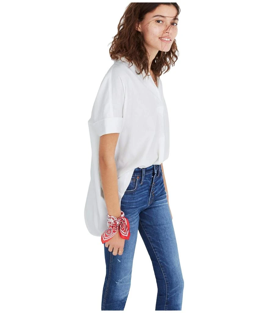 Madewell Courier Button-Back Shirt in Pure White 1