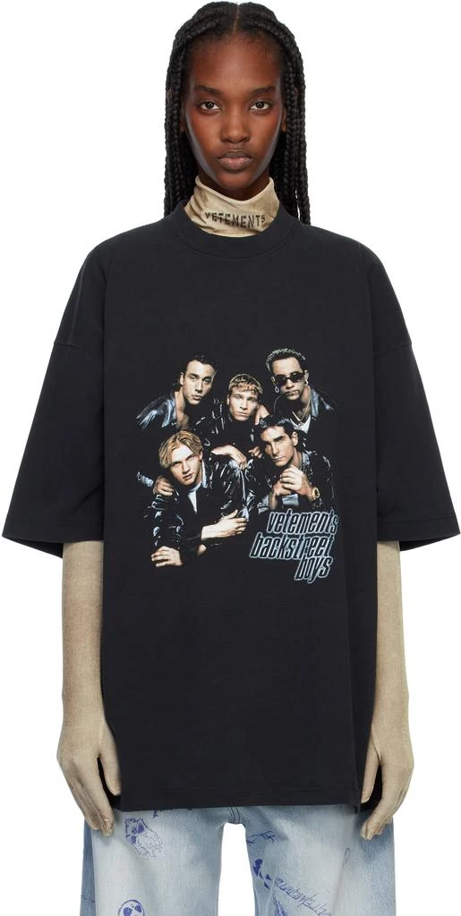Vetements Black 'Backstreet Boys' Oversized T-shirt 1