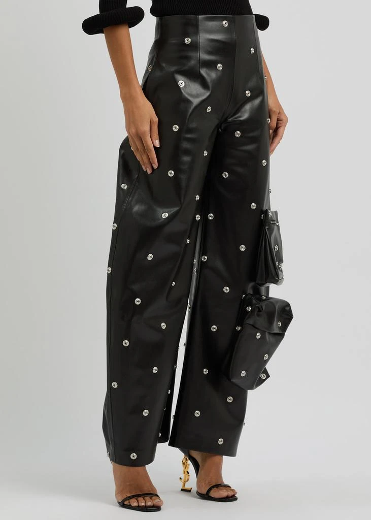A.W.A.K.E MODE Stud-embellished faux leather trousers 2