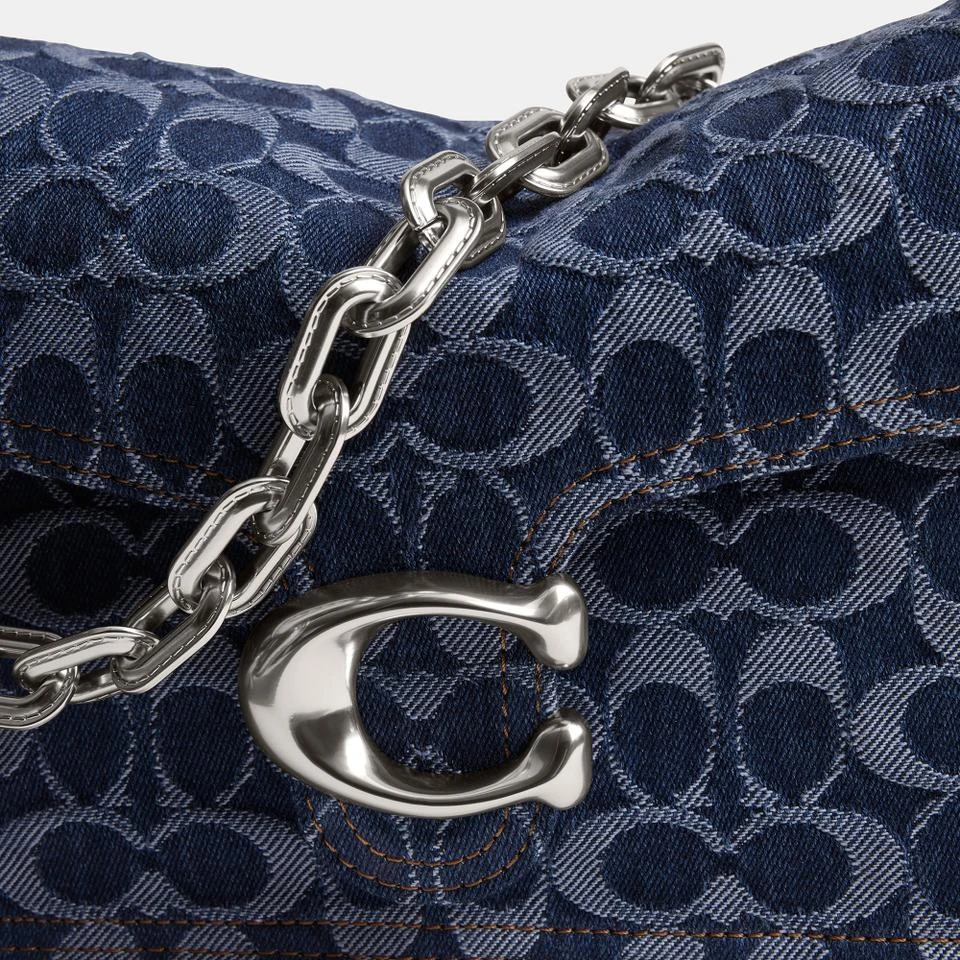 Coach Coach Washed Chain Tabby Denim Shoulder Bag 6